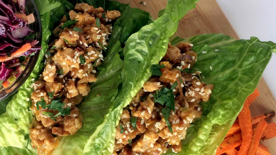 ProteinPacked Asian Tempeh Lettuce Wraps